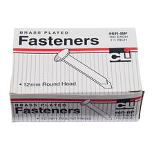 Brass Paper Fasteners 1.5, 100 per Pack, 5 Packs